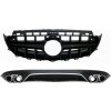 KITT Rear Diffuser with Exhaust Tips and Central Grille Black suitable for Mercedes E-Class C238 A238 AMG Sport Line (2016+) E53 E63 Design