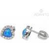 ADANITO SSN028430B - Strieborné opálové náušince srdiečka na skrutku