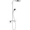 HANSGROHE Pulsify S Showerpipe EcoSmart nástenný sprchový systém s termostatom ShowerTablet Select 400, horná sprcha 1jet priemer 260 mm, ručná sprcha 3jet, chróm, 24221000
