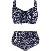 Dvojdielne plavky pre plnoštíhle Salma Ocean S803 3XL tmavo modrá