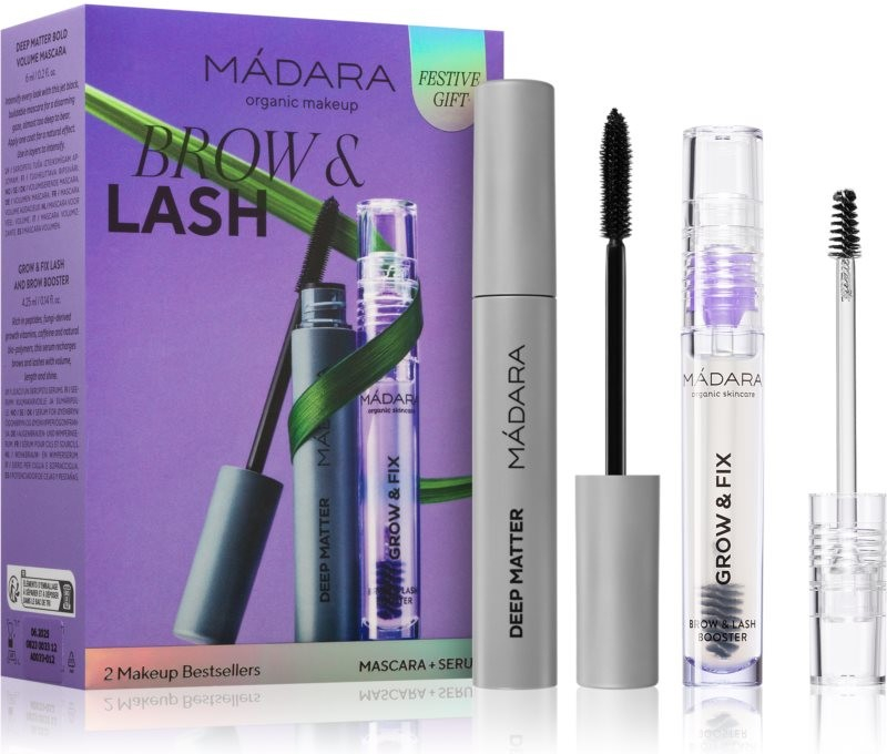 Mádara Brow & Lash rastové sérum na mihalnice a obočie 4,25 ml + objemová riasenka 6 ml