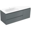Mexen Orio kúpeľňová skrinka 120 cm s umývadlom Vela ľavá, 2S, 1D, grafit mat/biela mat - 91A13-12047-3-BBFFF66-W23L01