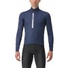 Castelli Entrata Thermal, Belgian blue/ Silver gray Veľkosť: XXL Pánsky zateplený cyklistický dres do chladných podmienok