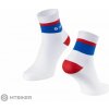 FORCE Stripe ponožky, biela/modrá L-XL (EU 42-46)