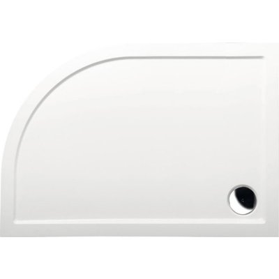 Polysan RENA L sprchová vanička z liateho mramoru, štvrťkruh 100x80x4cm, R550, ľavá, bie SPH 75511