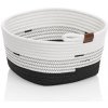 KELA Košík Hedda 28 cm směs bavlna/polyester bílo-černá KL-24458