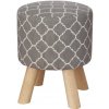 Textilomanie Sivý taburet s potlačou TAFEL NEW
