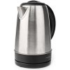 NEDIS rýchlovarná kanvica KAWK340EAL / objem 1,7 l / otáčanie o 360 ° / nerezová oceľ / spotreba 2200 W / čierna / hliník