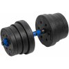 Nastaviteľné bitumenové činky s konektorom 2x15 kg, REBEL ACTIVE
