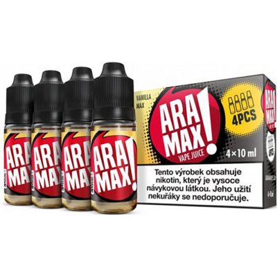 e-liquid ARAMAX Vanilla Max 4x10ml Obsah nikotinu: 3 mg