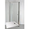 ARTTEC Nástenný sprchový kút MOON B 26 z číreho skla 100 x 80 x 198 cm s mramorovou vaničkou POLARIS PAN04492