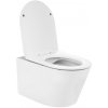 Gamma Mut-301, závesná WC misa Tornado/Rimless 520x365x360 mm + SLIM toaletné sedadlo, biela lesklá, GMA-MUT-301