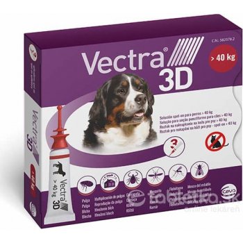Vectra 3D kvapky pre psov 3 x 8,0 ml pipety pre veľkých psov