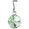 Prívesok bižutérie so Swarovski kryštálmi zelený okrúhly 54018.3