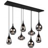 Trio 317000832 závesný luster Lumina 8x40W | E14- nastaviteľná výška, čierna, chróm