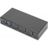 USB 3.0 4-portový hub priemyselné kovové aktívne puzdro Digitus DA-70257 (DA-70257)