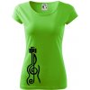 Husľový kľúč gitara - Dámske tričko Pure - L ( Apple Green )