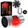 LED ŽIAROVKA P21W BA15S 1156 CANBUS MAGALL FAN-CAN SILNÉ ČERVENÉ ZLIATINY