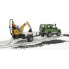 Bruder Auto Land Rover s přívěsem + JCB mikrobagr BR2593