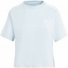Dámske tričko adidas Essentials s 3 prúžkami, jednoduchý dres Crop Top Svetlomodrý IS1568 M