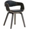 Kreslo pre návštevníkov Kingston z umelej kože, čierna/sivá
