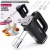 RUČNÝ MIXÉR Kuchynský robot 5 rýchlostí 4 metly KAMILLE 150W čierny