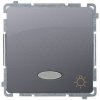 Kontaktní simon Simon Basic Light Tlačítko Single s zvýrazněním 10AX 250V INOX (BMS1L.01/21)