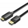 Video kábel Vention Cotton Braided 4K DP (DisplayPort) do HDMI Cable 1.5M Black (HFKBG)