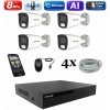 Amiko IP 4 kamerový set, 4K Ultra HD 8Mpix, Ai, Dl, Tube (1801K4) (Amiko)
