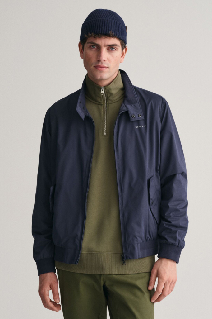 Gant Lightweight HARRINGTON jacket modrá