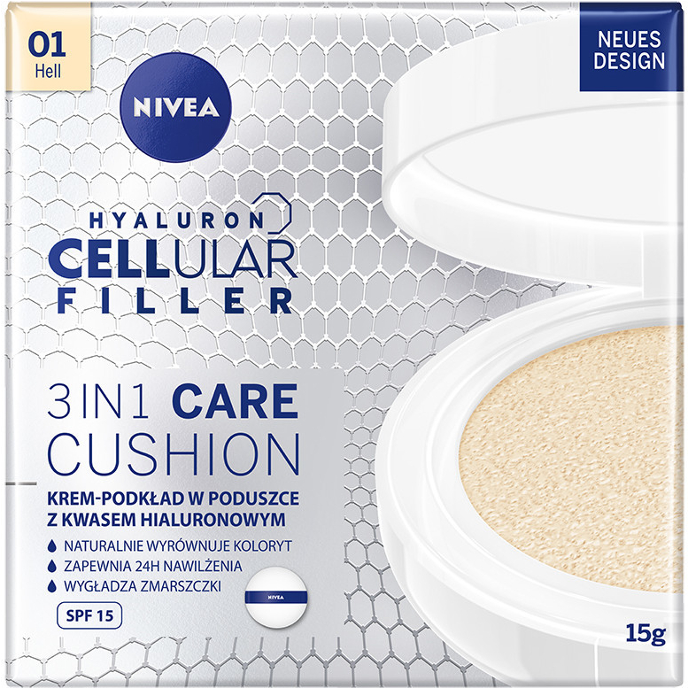 Nivea Hyaluron Cellular Filler 3v1 pečující tónovací krém make-up v  houbičce 01 Světlý 15 g od 17,49 € - Heureka.sk