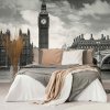 Samolepiaca fototapeta Big Ben v Londýne v čiernobielom