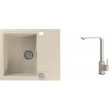 Granitový drez s batériou ALVEUS Cadit 10 Beige 55 590x500 mm + batéria Afra SETA22005