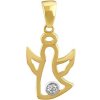 SILVEGO Zlatý prívesok anjel Haniel s Brilliance Zirconia QR027PGY