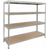 Majster Regál Rivet 180 x 180 x 60 cm 4 polica zinok