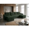 Textilomanie Tmavozelená sedacia súprava do U SMART COSARO 295x140 cm