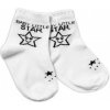 Baby Nellys Bavlnené ponožky Baby Little Star biele