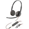 Headset HP Poly Blackwire 3225, 3,5 mm jack + USB-C/A adaptér, stereo (8X229AA) čierny