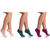 Bellinda BAMBUS AIR LADIES IN-SHOE SOCKS 3x - Krátke dámske bambusové ponožky 3 ks - BE486807 oranžová - tmavo zelená - fialová 35 - 38