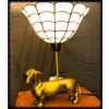 Lampa tiffany stolová JAZVEČÍK