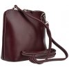 NovaKabelka.sk Grana Bordo kožená talianska crossbody kabelka fialová