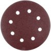 Výsek Worcraft DS08-180-01, do brúsky na sadrokartón, 190 mm, 8 dier, brúsny, okrúhly, P220, bal. 5 ks