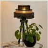 Brilagi | Brilagi - Stolná lampa DAKOTA LUNETA 1xE27/15W/230V čierna/ratan | BG1130