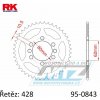 RK Chains Rozeta oceľová (prevodník) 0843-51zubov RK - Yamaha DT80 + DT125 + DT125 Tenere + DT175 + DT200R + RT180 + SR125SE + XTZ125