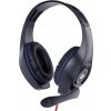 GEMBIRD sluchátka s mikrofonem GHS-05-B, gaming, černo-modrá, 1x 4-pólový 3,5mm jack