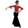 Happy Dance, Sukne na flamenco s vsadkami EF118, čierna 40