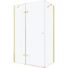 MEXEN/S - ROMA sprchovací kút 70x100, transparent, zlatá 854-070-100-50-00