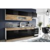 Casarredo KORAL 220/280 kuchyňa, čierny lesk/wotan