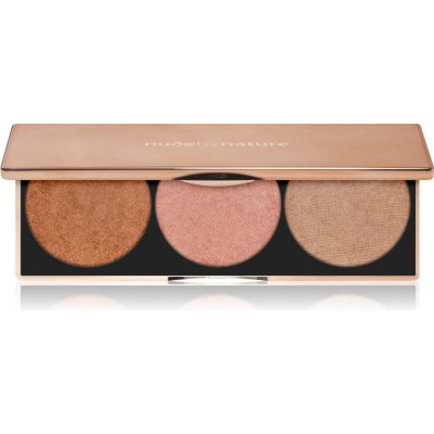 Nude by Nature Highlight Palette rozjasňujúca paletka 3 x 3 g