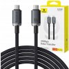 Baseus P10318204111-00 Crystal Shine USB-C (M) - USB-C (M) (100W), 1,5m, černý